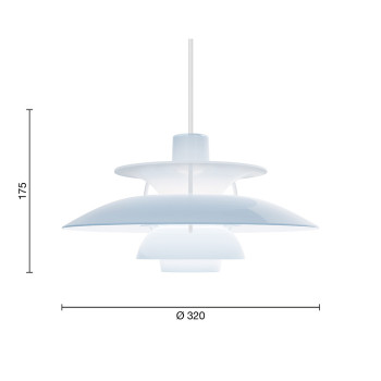 Specification Image for Louis Poulsen PH 5 320 Opal Pendant
