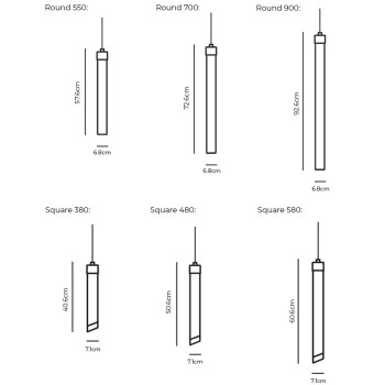 Specification Image for Brokis Comet LED Pendant