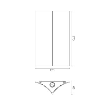 Specification Image for Pholc Concave 27 Wall Light