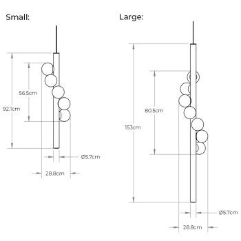 Specification Image for Hollis + Morris Willow Vertical Pendant