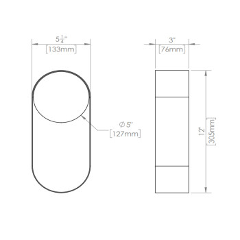 Specification Image for Hollis + Morris Oyster LED Sconce