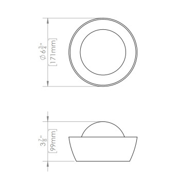 Specification Image for Hollis + Morris Berm Orb LED Sconce