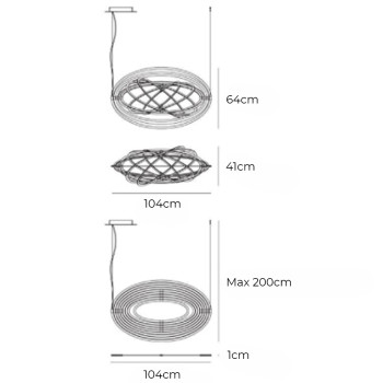Specification Image for Artemide Copernico LED Suspension Light