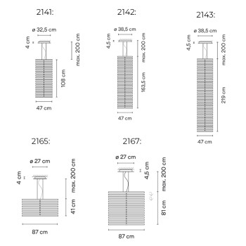 Specification Image for Vibia Rhythm Vertical LED Suspension