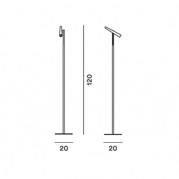 Specification Image for Foscarini Magneto LED Floor Lamp