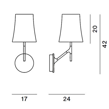 Specification Image for Foscarini Birdie Wall Light