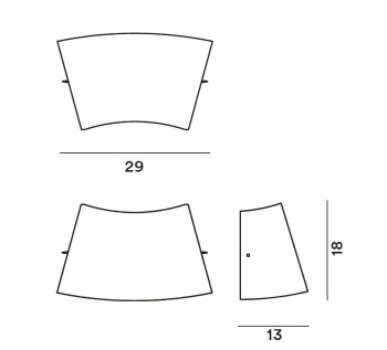 Specification image for Foscarini Tutu Wall Light