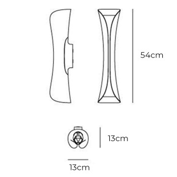 Specification Image for Artemide Cadmo Wall Light 