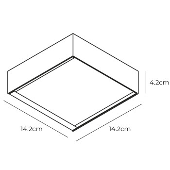 Specification Image for Davide Groppi Toast Wall Light