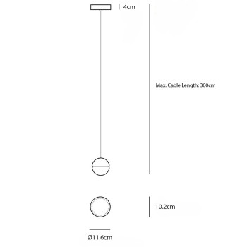 Specification Image for Bocci 14 Single Pendant