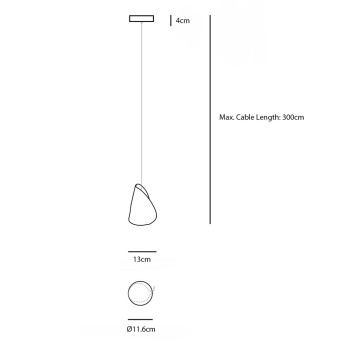 Specification Image for Bocci 21 Single Pendant