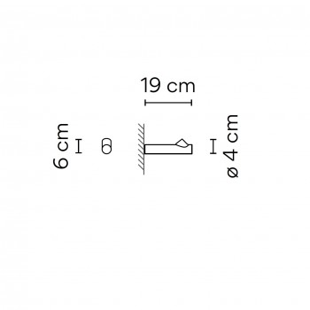 Specification image for Vibia Bamboo LED Outdoor Wall Light