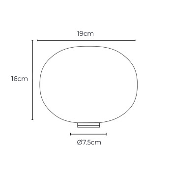 Specification Image for Flos Glo-Ball Basic Zero Table Lamp