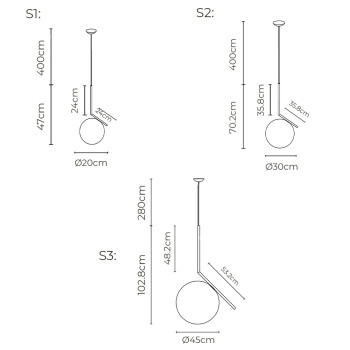 Specification Image for Flos IC Pendant 