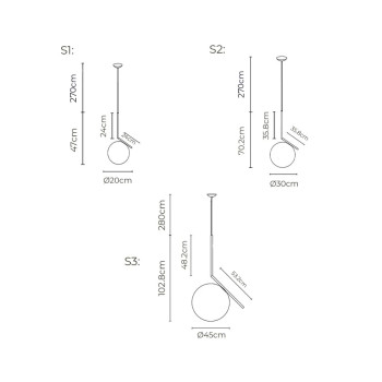 Specification Image for Flos IC Pendant 