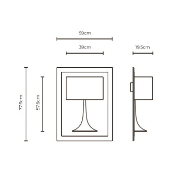 Specification Image for Flos Soft Spun LED Table Lamp