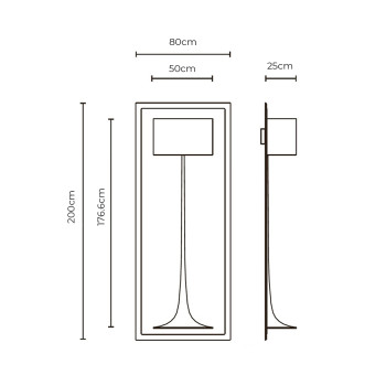 Specification Image for Flos Soft Spun LED Floor Lamp