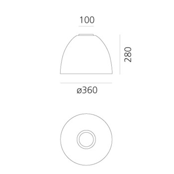 Specification Image for Artemide Nur Mini LED Ceiling Light