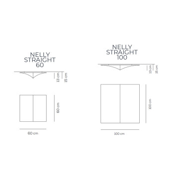 Specification Image for Axolight Nelly Straight Ceiling and Wall Light