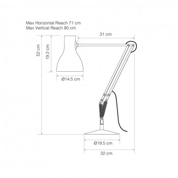 Specification Image for Anglepoise Type 75 Desk Lamp