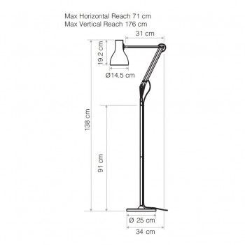 Specification Image for Anglepoise Type 75 Floor Lamp