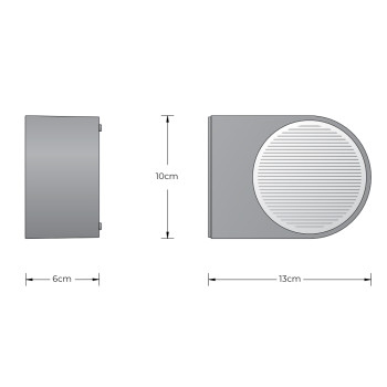 Specification Image for BEGA 33223 LED Wall Light