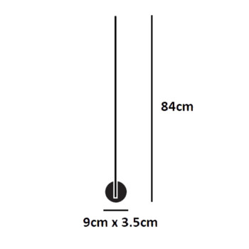 Specification Image for Catellani & Smith Light Stick V LED Wall Light