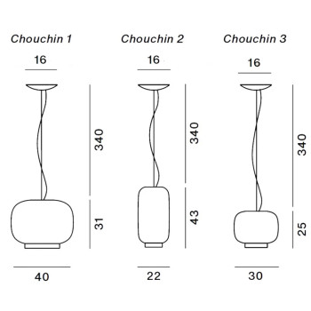 Specification Image for Foscarini Chouchin Reverse Pendant