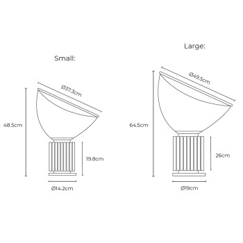Specification Image for Flos Taccia LED Table Lamp
