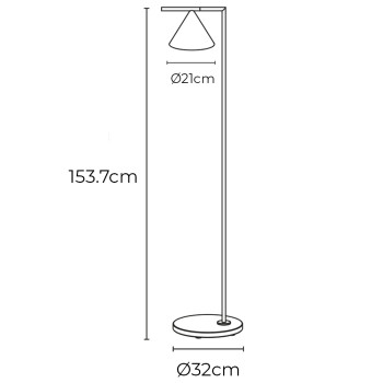 Specification Image for Flos Captain Flint LED Floor Lamp