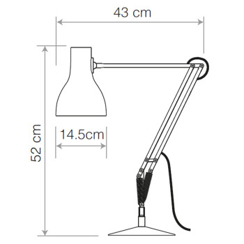 Specification Image for Anglepoise Type 75 Margaret Howell Table Lamp