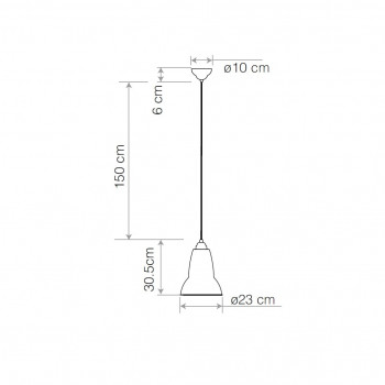 Specification Image for Anglepoise Original 1227 Midi Pendant