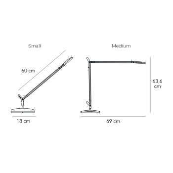 Specification Image for Fontana Arte Volée LED Table Lamp