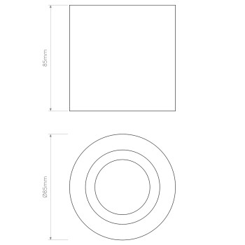 Specification Image for Astro Kos II Round Exterior Ceiling Light