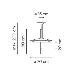 Specification image for Vibia Flamingo 1510 LED Pendant
