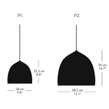 Specification Image for Fritz Hansen Suspence Pendant 