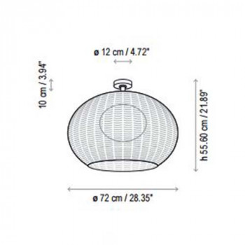 Specification Image for Bover Garota PF/02 Outdoor Ceiling Light