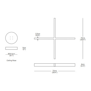 Specification Image for Resident Cross LED Pendant