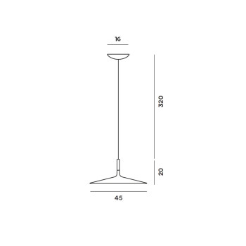 Specification Image for Foscarini Aplomb Large LED Pendant