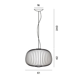 Specification Image for Foscarini Spokes 3 LED Pendant 