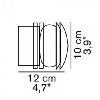 Specification Image for Oluce Fresnel 1148/L Wall Light  - Speoification