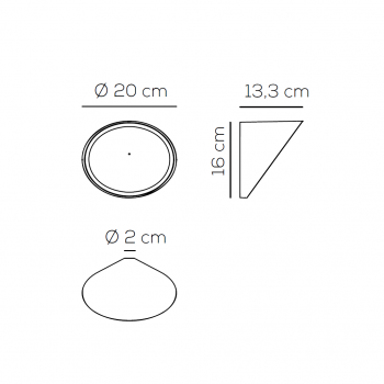 Specification Image for Axolight Orchid AP LED Ceiling and Wall Light