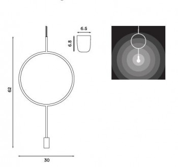 Specification Image for Northern Circle Pendant