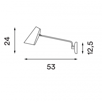 Specification Image for Northern Birdy Wall Swing Wall Lamp  