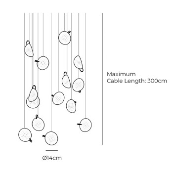 Specification Image for Bocci 76 Series Chandelier