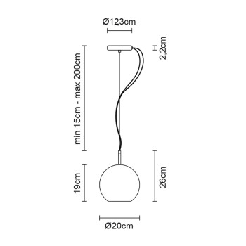 Specification Image for Fabbian Beluga Royal Pendant