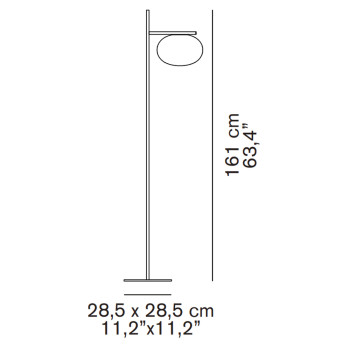 Specification Image for Oluce Alba Floor Lamp