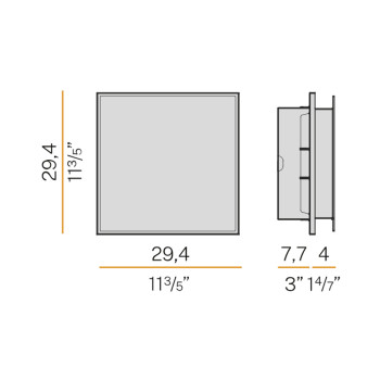 Specification Image for Panzeri AlDecimo Wall LED Light