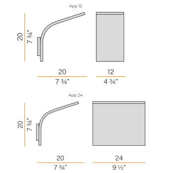 Specification Image for Panzeri App LED Wall Light