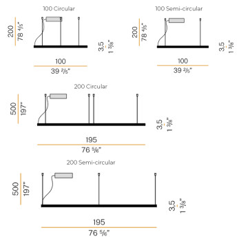 Specification Image for Panzeri Brooklyn Round Suspension LED